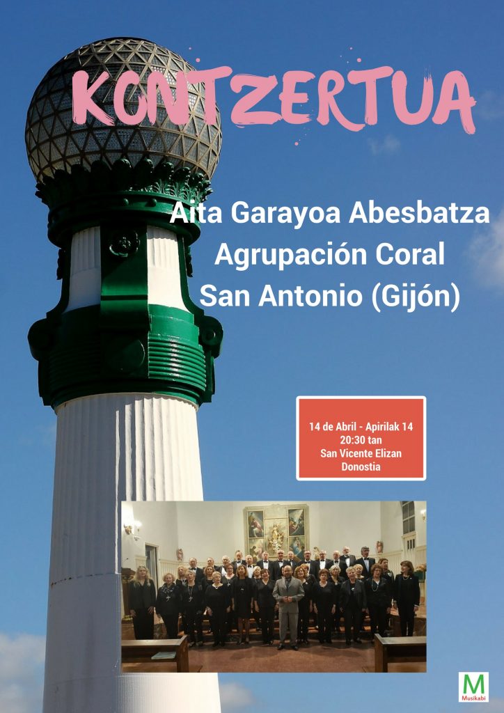 Aita Garayoa, Coral San Antonio de Gijón, concierto en San Vicente