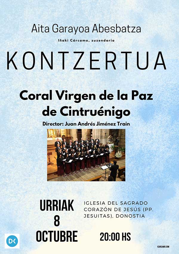La Coral Virgen de la Paz, concierto en San Sebastián